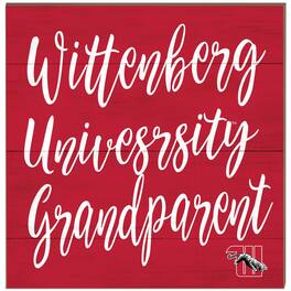 Jardine - Wittenberg University Tigers 10'' x 10'' Grandparent Plaque - Red
