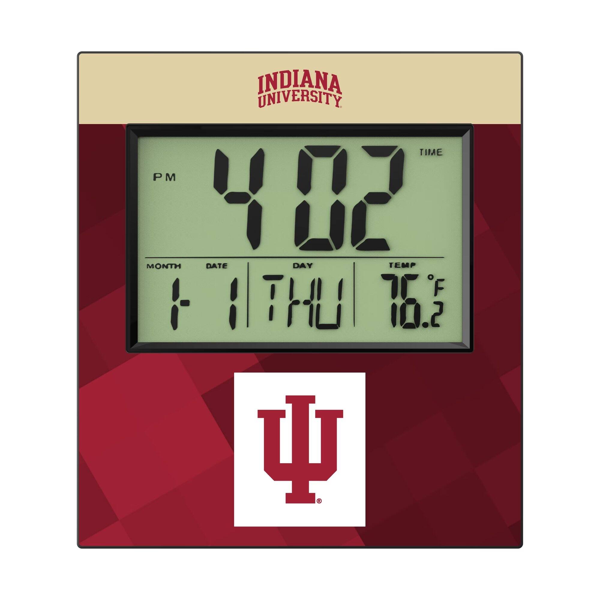 Keyscaper Indiana Hoosiers Color Block Digital Desk Clock Multicolor ...