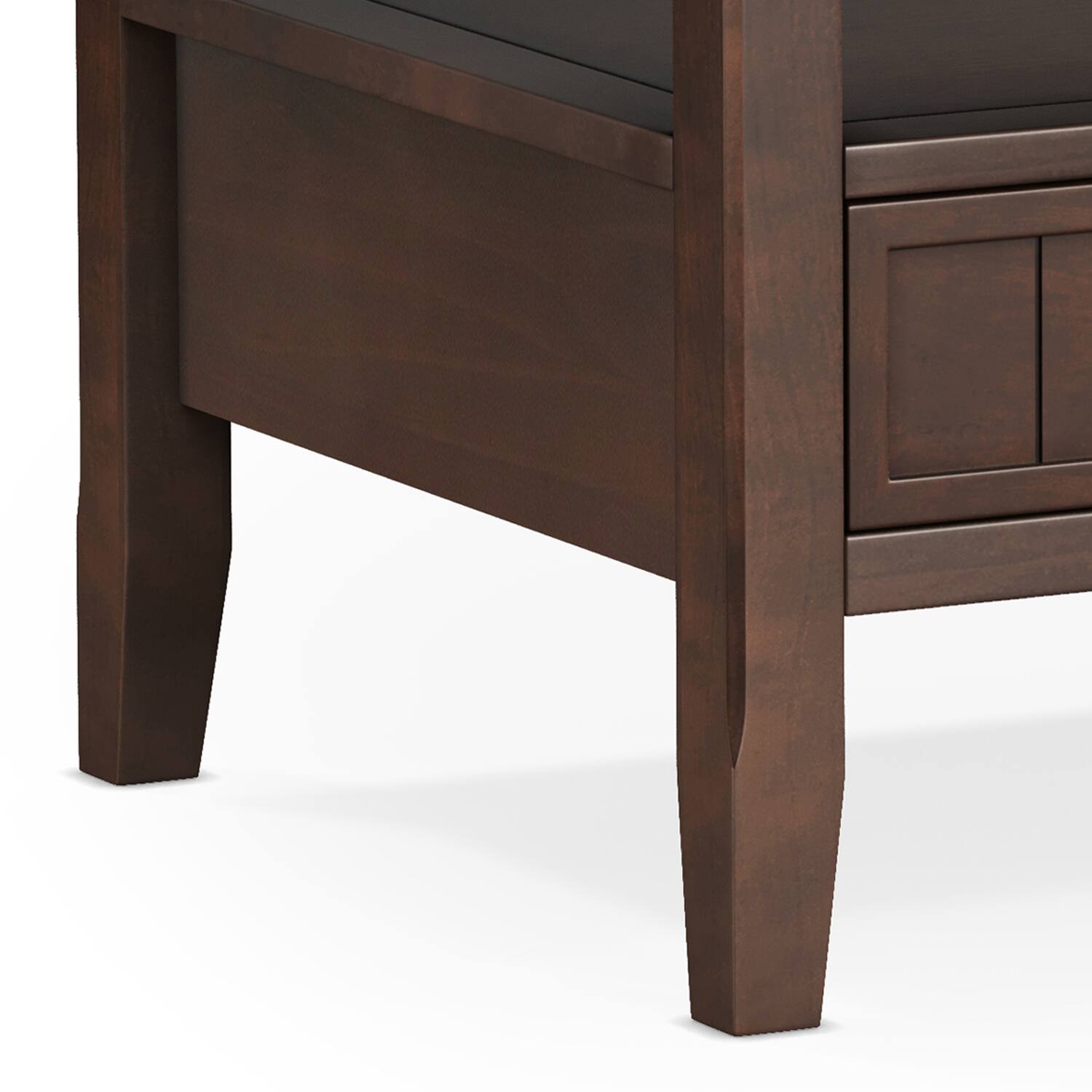 Alt View 9. Simpli Home - Acadian 48 inch Wide Solid Wood Coffee Table with Drawer in Brunette Brown - Brunette Brown.