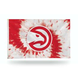 Rico Industries - Atlanta Basketball Hawks Bold Tie Dye Look Indoor Outdoor 3x5 Banner Flag - Multi