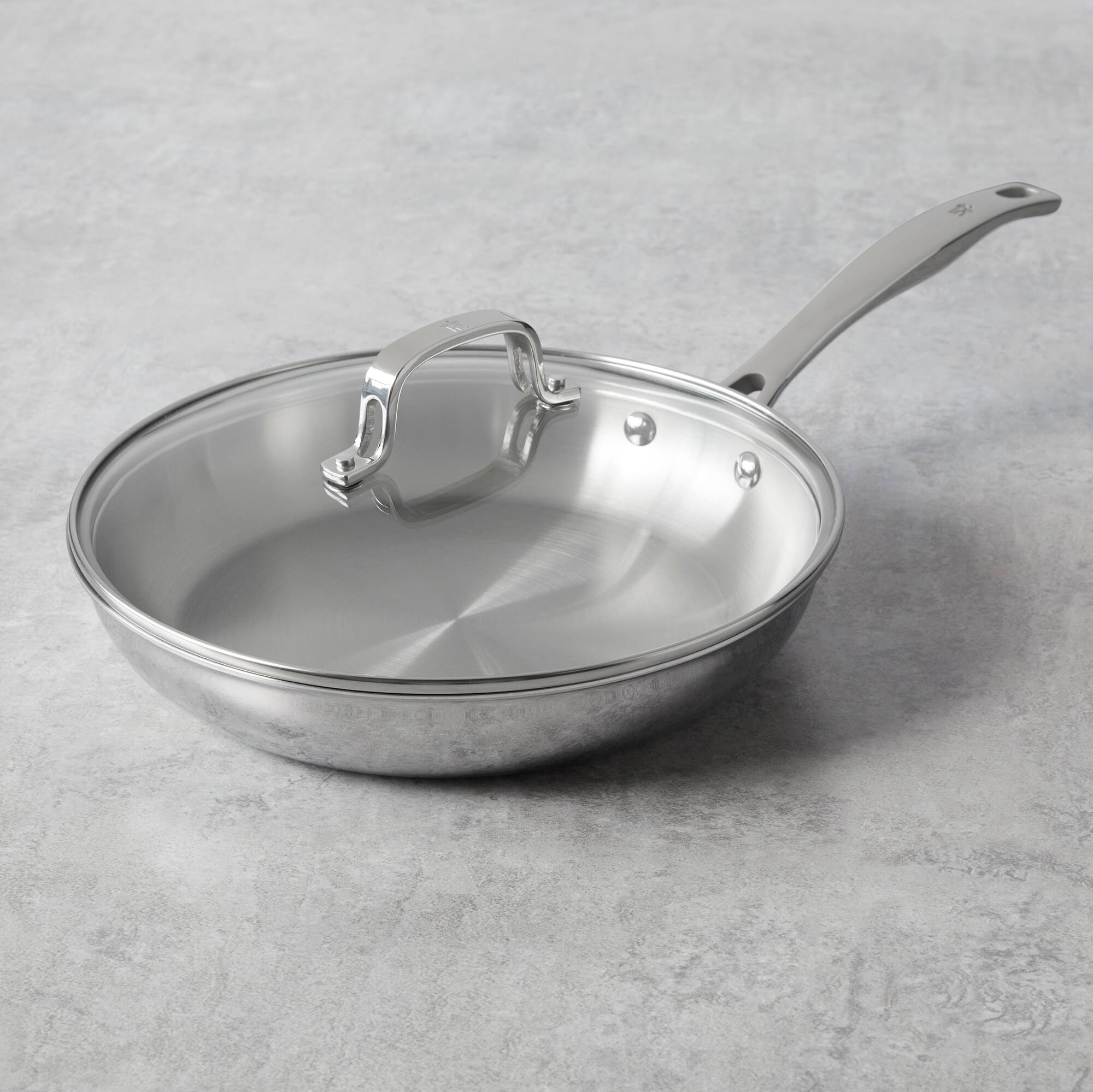Henckels - Clad H3 10-inch Fry Pan with Lid - Stainless Steel