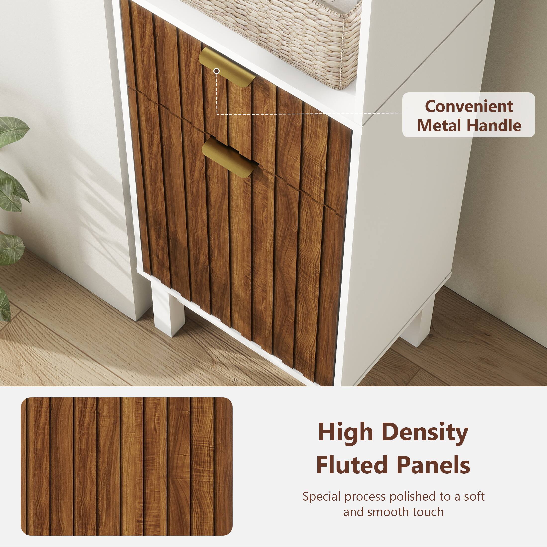 Convenient Metal Handle

High Density Fluted Panels

Special process polished to a soft and smooth touch