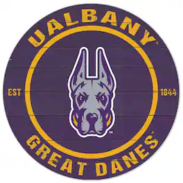 Jardine - UAlbany Great Danes 20'' x 20'' Indoor/Outdoor Circle Sign - Purple