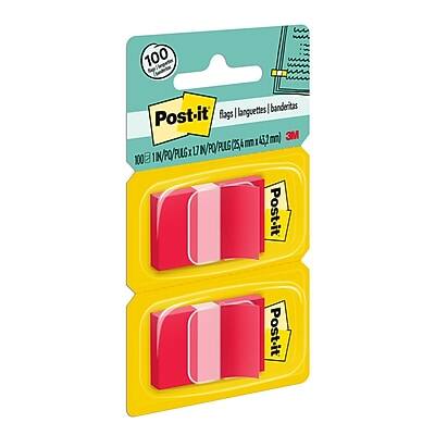 100 languettes | banderitas Post-it flags  
100 1" x 1" (25 mm x 25 mm)  
432 m (142 ft)  
3M