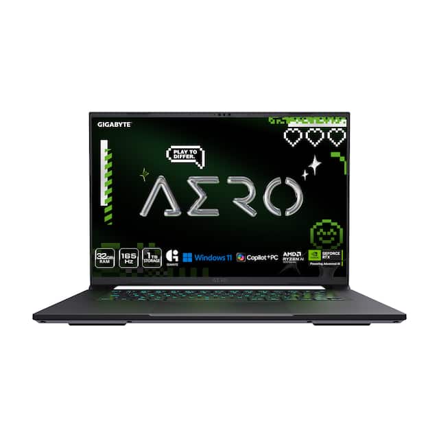 GIGABYTE - AERO X16 - Copilot+ PC - 16" 2560×1600 WQXGA AMD Ryzen Al 7 350 - 1TB SSD - 32GB DDR5 RAM GeForce RTX 5070 - Space Gray