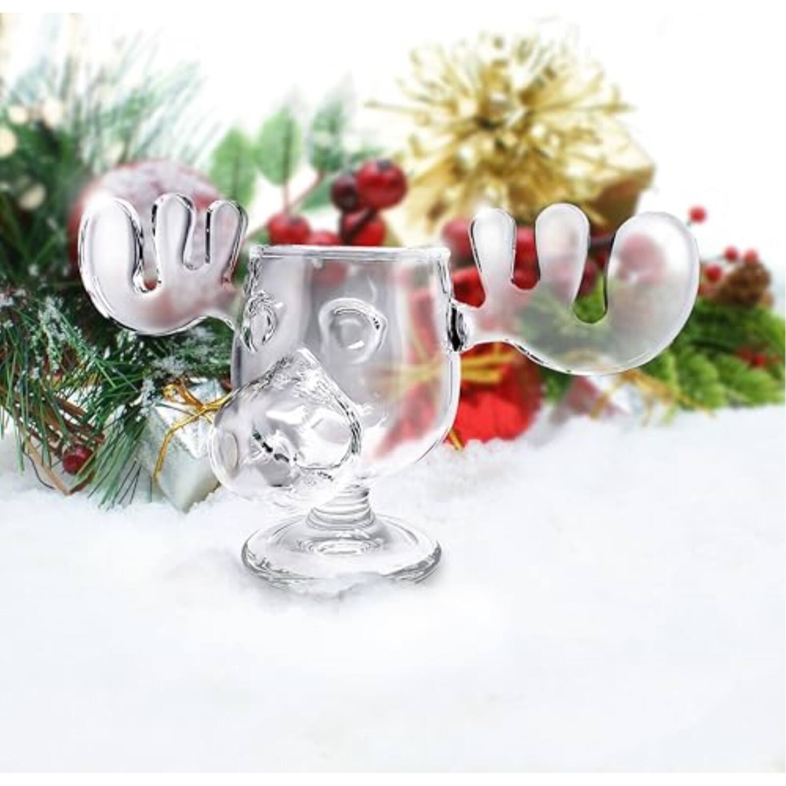 Alt View 1. Spoontiques - Spoontiques National Lampoon’s Christmas Vacation Acrylic Moose Mug Cup 4.5 inch 6 ounce - Clear.