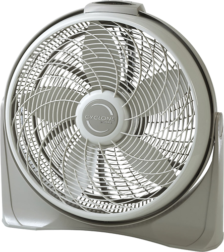 Angle View: Lasko 20" Cyclone Air Circulator Floor Fan with Wall Mount Option, 23" Height, White, 3520, New