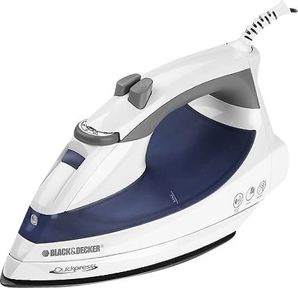 black and decker white steam iron