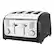 Front Standard. Applica - Black & Decker Four Slice Toaster - Stainless-Steel/Black.