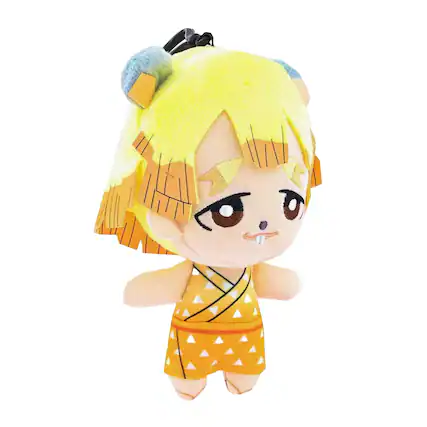 Front. Banpresto - Demon Slayer 6 Inch Tomonui Plush Series 4 | Zenistu (Chuitsu) - Orange.