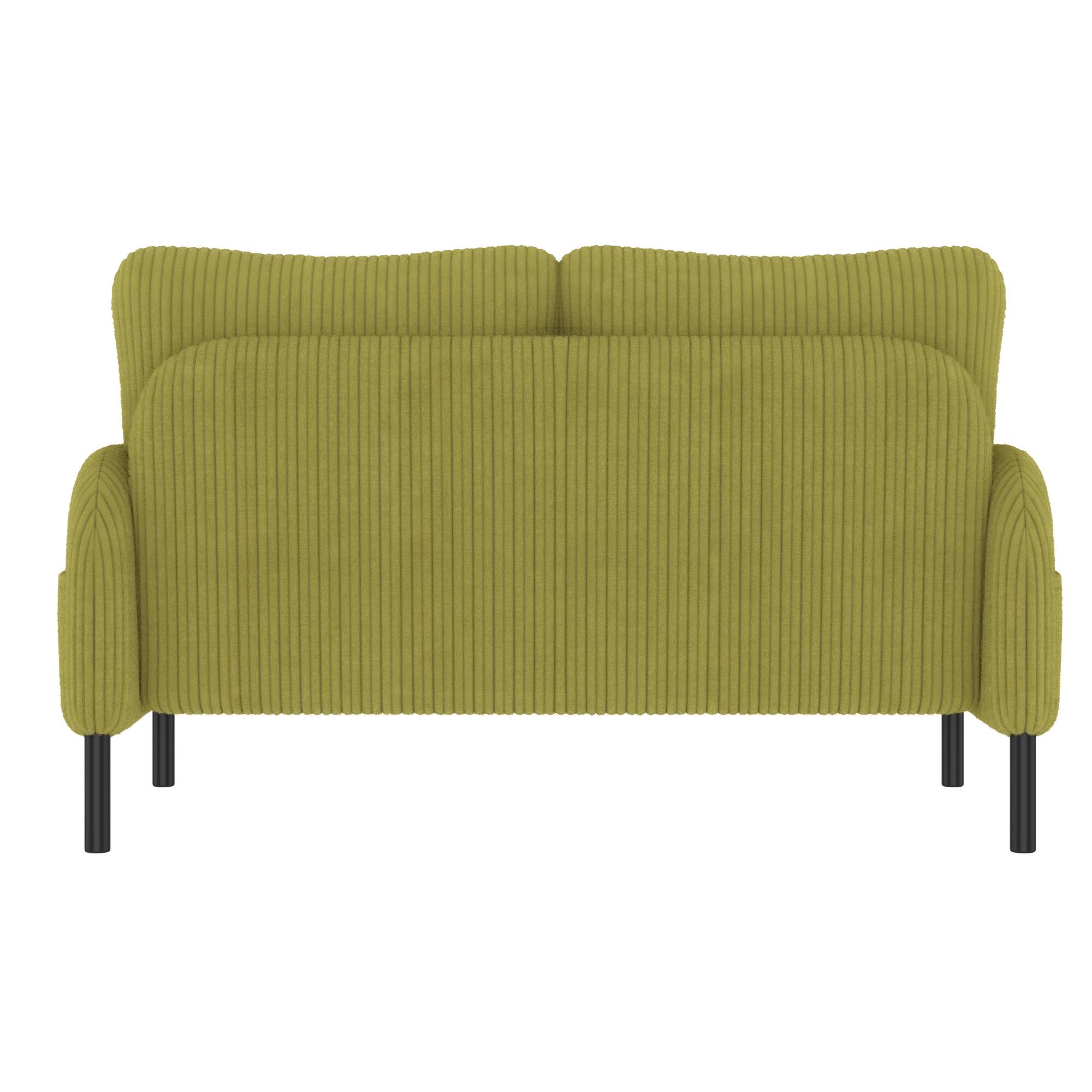Alt View 7. GOODSILO - Elegant Corduroy Double Sofa with High Rebound Springs and Side Pockets for Living Rooms and Bedrooms - Olive Green.