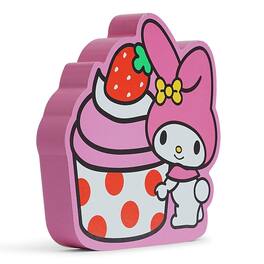 Silver Buffalo - Sanrio My Melody Strawberry Cupcake Die-Cut Wooden Wall Art Sign | 7 x 8 Inches - Pink