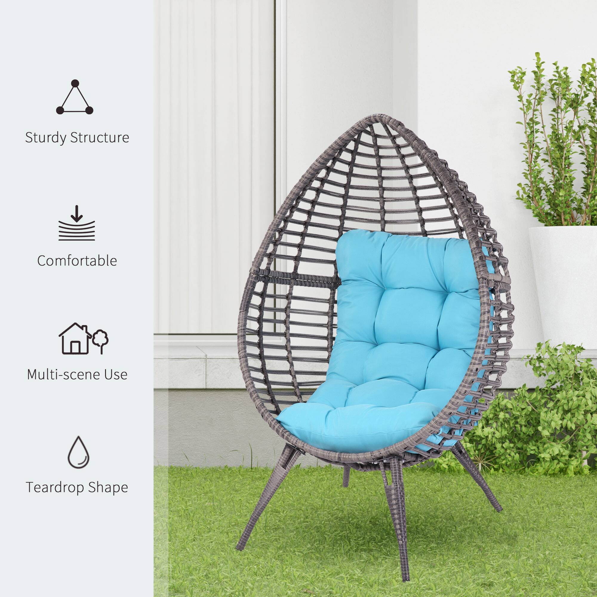 Sturdy Structure  
Comfortable  
Multi-scene Use  
Teardrop Shape