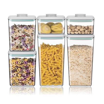 Front. Ankou - 6Pcs Airtight Food Storage Container Sets with Lids, BPA-Free, Stackable, Kitchen Organization (0.5, 1.2, 1.8qt)*2.