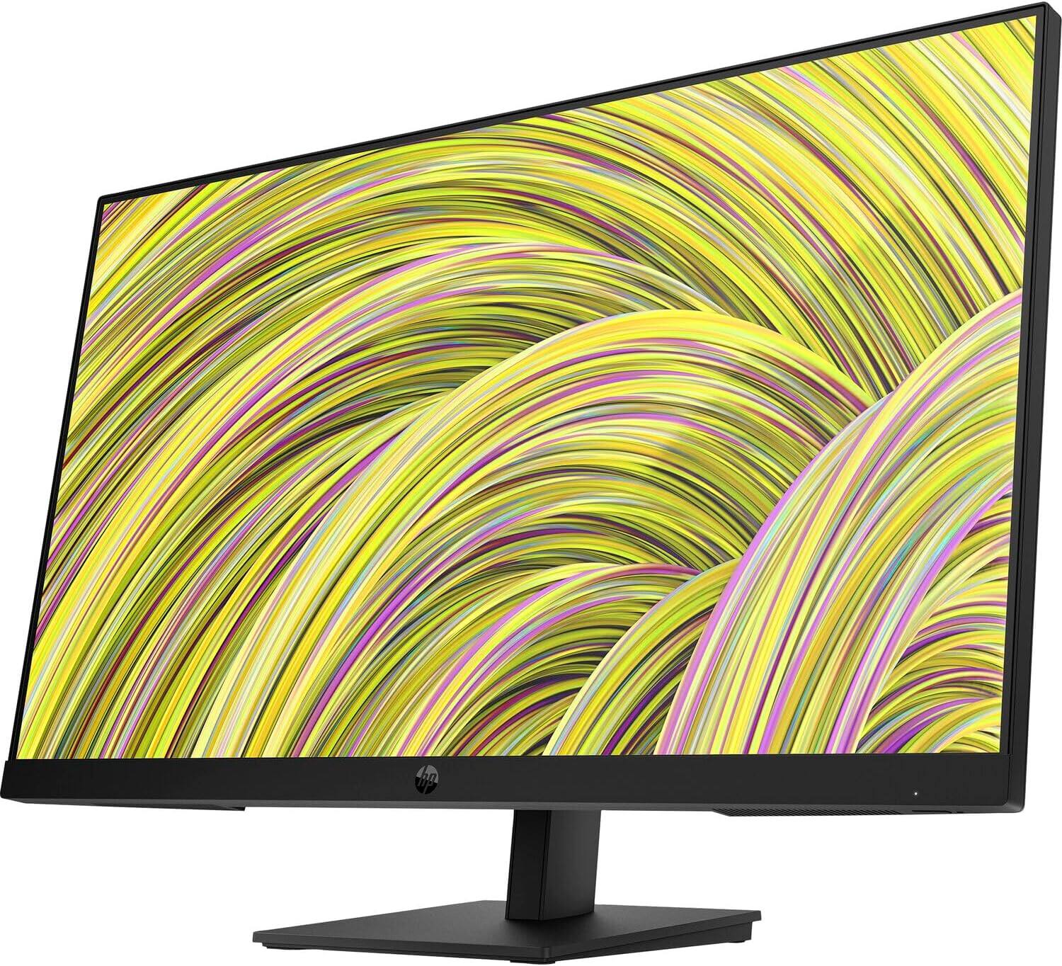 Left. HP - HP P27h G5 27'' FHD IPS Monitor, Anti-Glare, Flicker Free, VESA Mount, VGA, HDMI & DKZ Hub, Black Color (64W41AA#ABA) - Black.