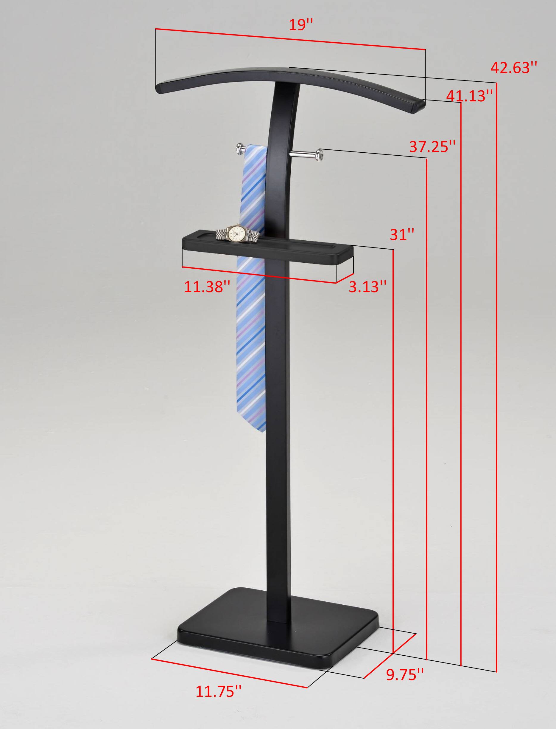 - Width: 19"
- Height: 42.63"
- Depth: 41.13"
- Frame Width: 37.25"
- Shelf Width: 31"
- Shelf Depth: 3.13"
- Shelf Height: 11.38"
- Base Width: 11.75"
- Base Depth: 9.75"