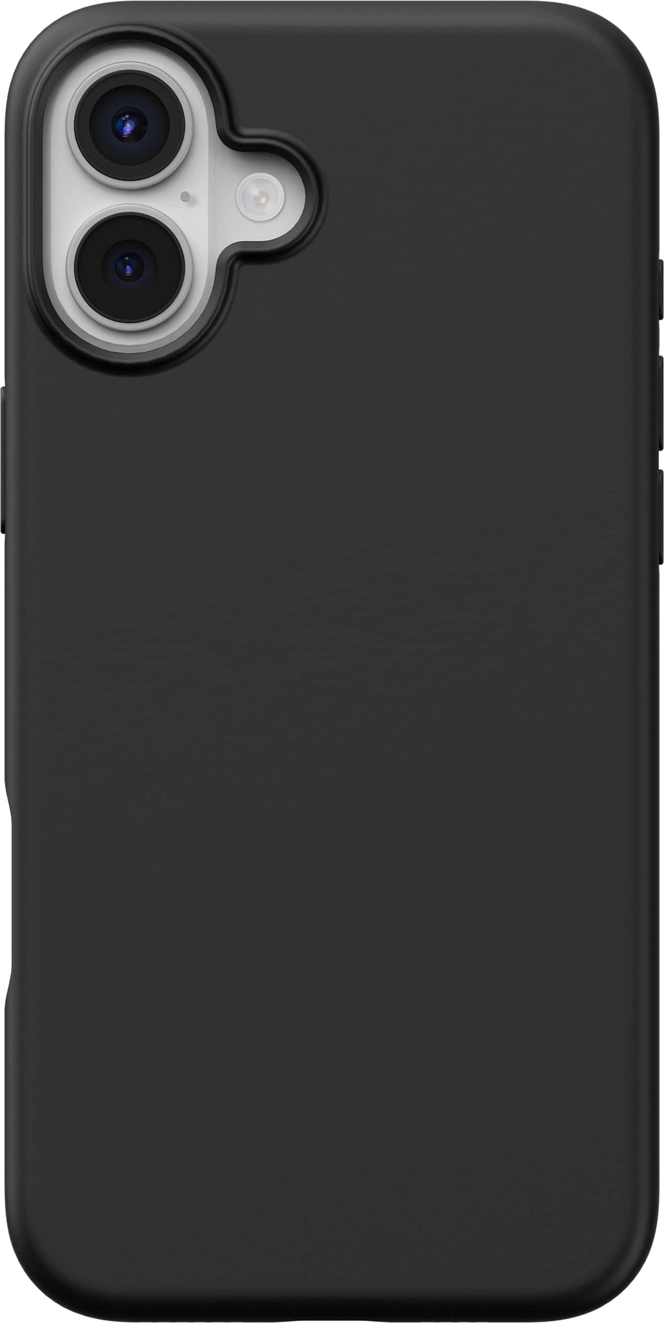 Insignia™ - Silicone Case with MagSafe for iPhone 16 - Black - Front_Zoom