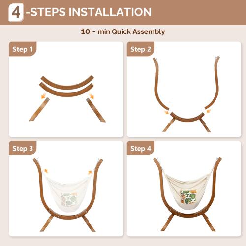 4-Steps Installation  
10-min Quick Assembly  

Step 1  
Step 2  
Step 3  
Step 4