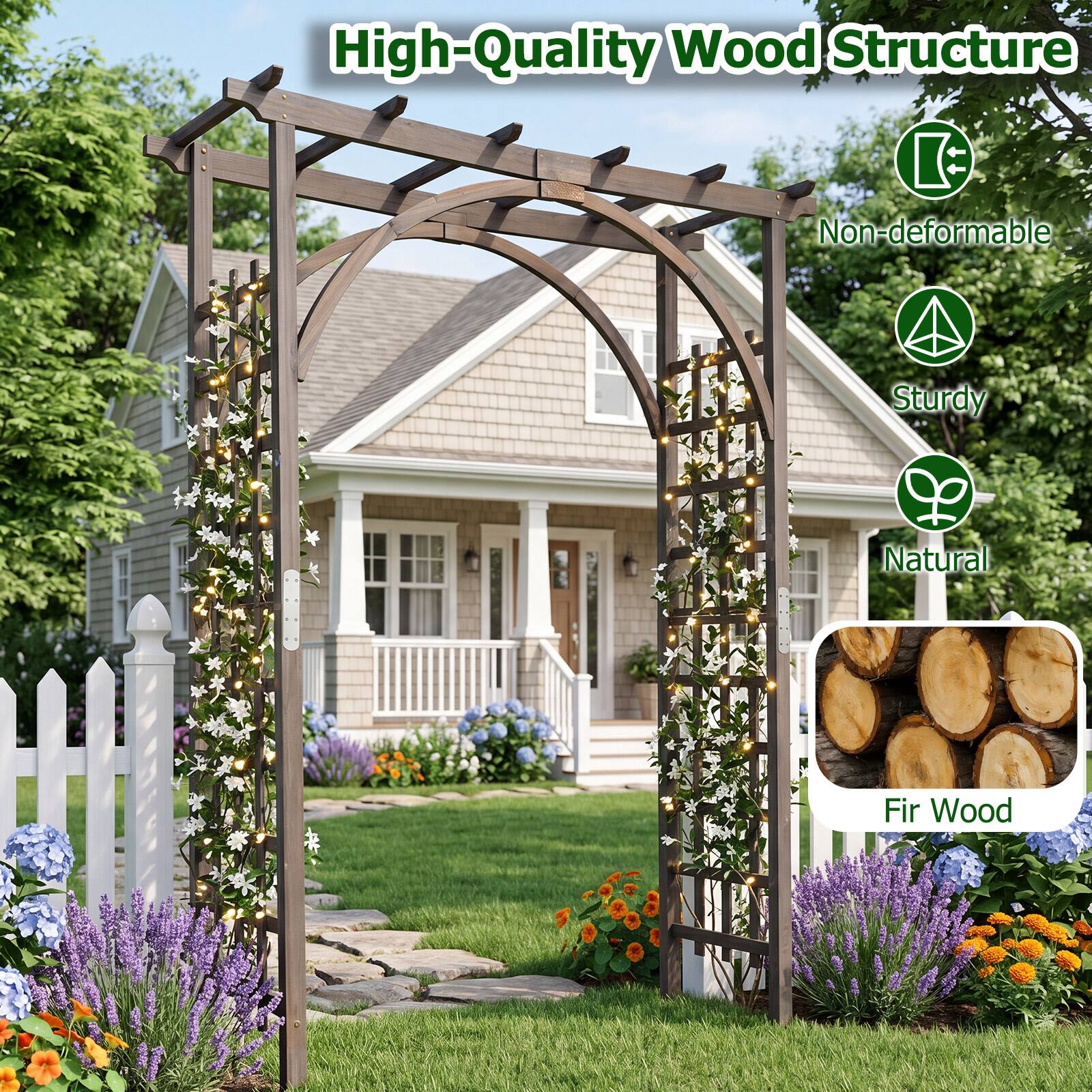 High-Quality Wood Structure  
Non-deformable  
Sturdy  
Natural  
Fir Wood