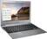Angle. Samsung - 11.6" Chromebook 2 - Intel Celeron - 4GB Memory - 16GB eMMC flash memory - Metallic Silver.