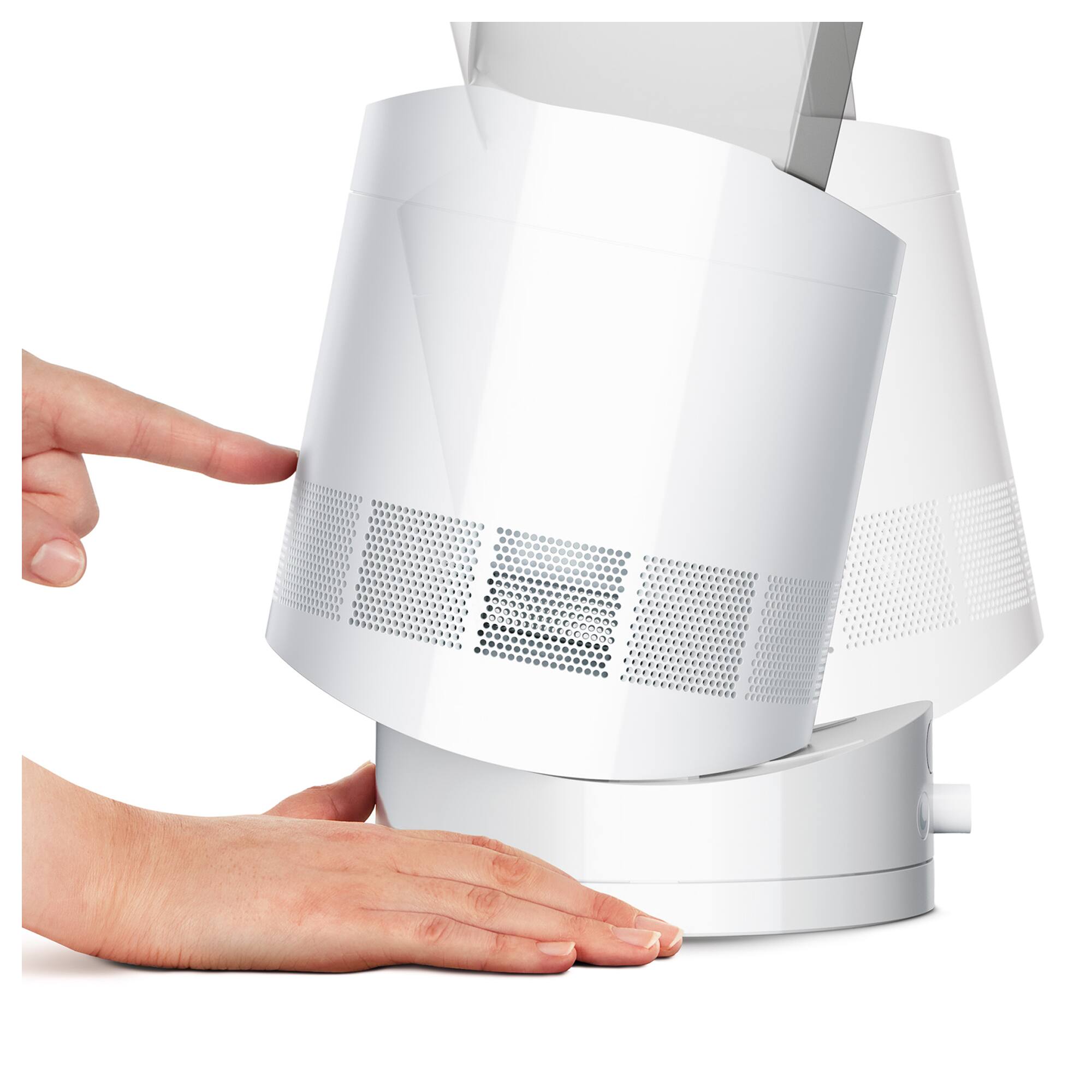 Alt View 6. Dyson - Cool CF1 Adjustable Bladeless Desk Fan w/ Air Multiplier Technology - White/Silver.