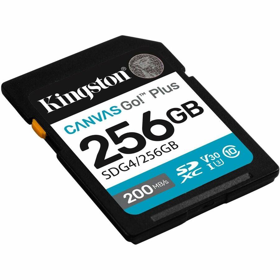 Kingston  
CANVAS Go! Plus  
256GB  
SDG4/256GB  
200 MB/s  
V30  
XC I  
10