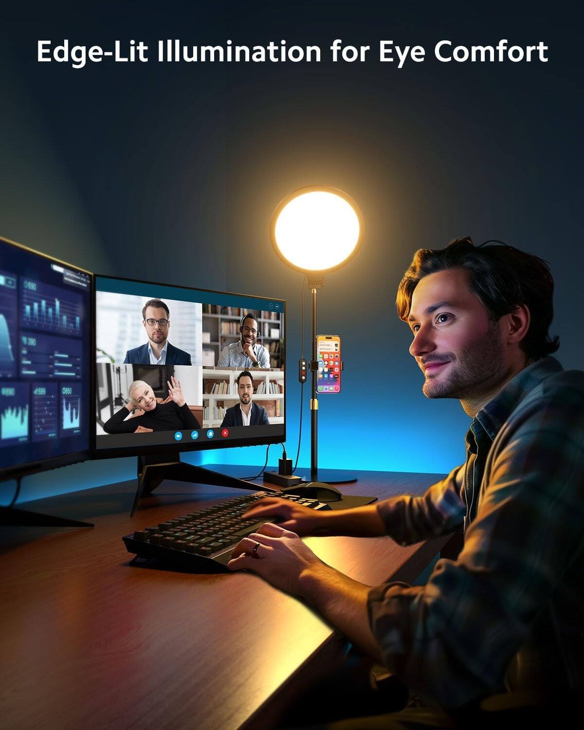 Edge-Lit Illumination for Eye Comfort