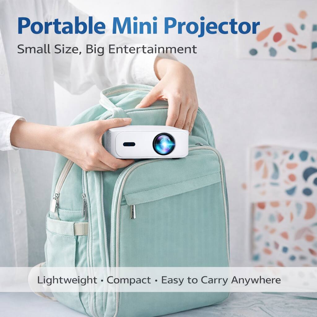 Portable Mini Projector  
Small Size, Big Entertainment  
Lightweight • Compact • Easy to Carry Anywhere