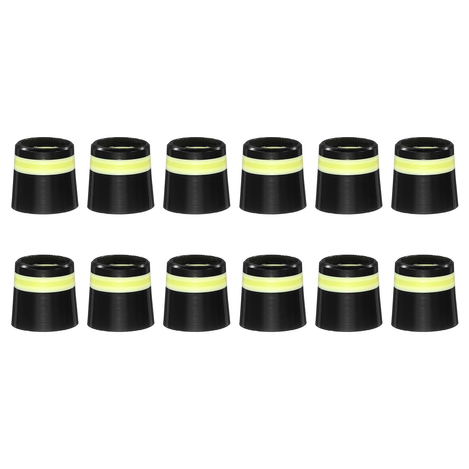 Front. Unique Bargains - Golf Ferrules, 12.7 mm Taper Tip Shaft Iron Ferrules Durable CAP Protector, 12pcs & 0.37" - Fits Club Repair/Maintenance - Yellow.