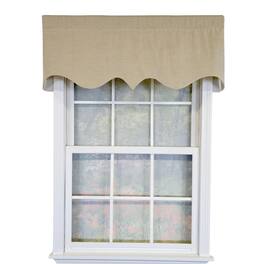 RLF Home - 100% Cotton Basket Weave Regal Poly/Cotton Ivory lining Rod Pocket Valance 50" x 15" - Khaki