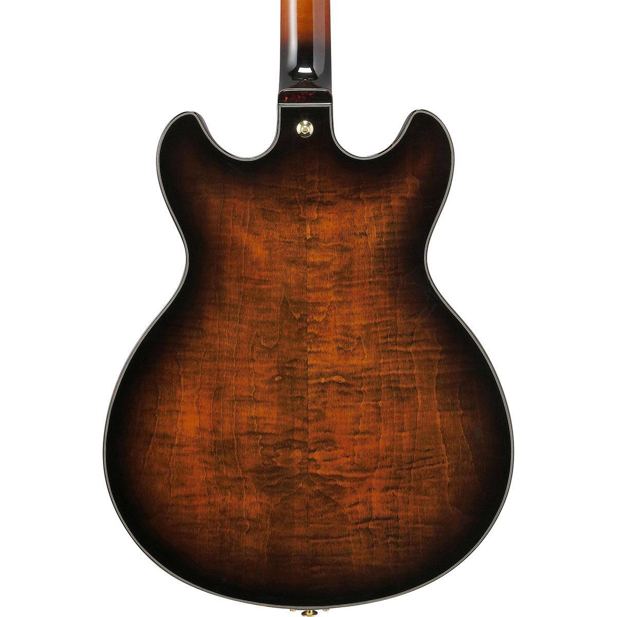 Alt View 4. Ibanez - Ibanez Artstar Series ASH300 Hollow Electric Guitar, Tobacco Brown.