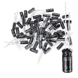 Unique Bargains - 22uF 25V 5x11mm Electrolytic Capacitor, 105C High Temp Radial Leads, for TVs/LCDs/VCD, 60pcs - Black