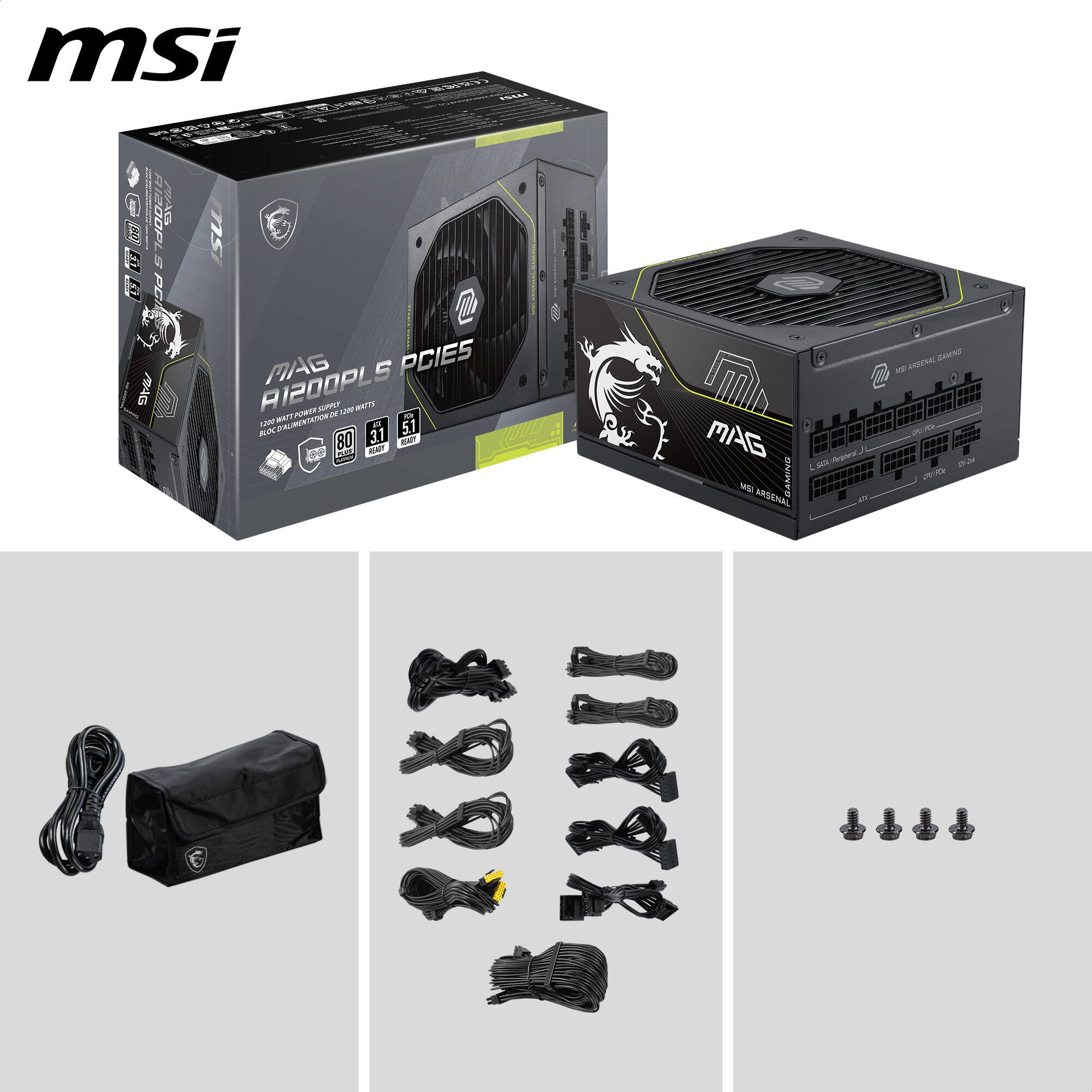 msi MAG A1200WLS PCIES 2XN MAG - HAIZN A1200WLS M O . . SUPPL MTE B PE - At PA a 51 . AI 31 ann - ad 80 A MA PAY MAG Peotenc J + mu - 22 ne W ANSENAL I . 1188X