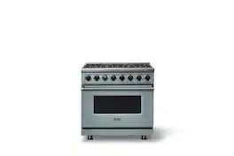 Viking - 36"W. 7Series 5.6 Cu. Ft. Dual Fuel LP Self-Clean 6 Burner Range-November Sky - November Sky