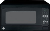 Front Zoom. GE - 2.0 Cu. Ft. Full-Size Microwave - Black.