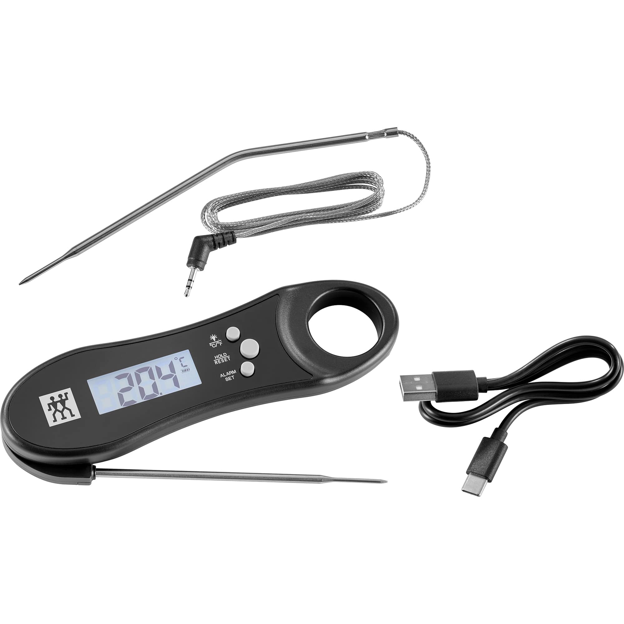ZWILLING - BBQ+ Digital Cooking Thermometer with Dual Probes - Black