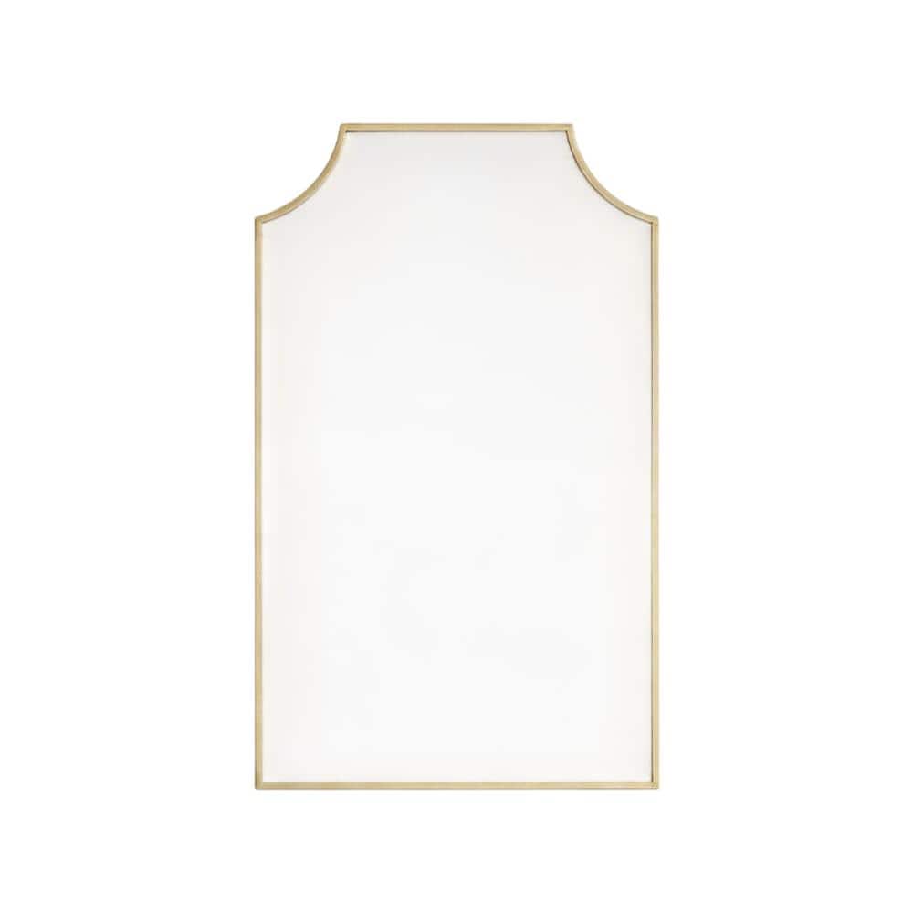 Elegant Kitchen and Bath - Notched Metal Mirror 22x36 inch - Brass price history on PriceWatchPro