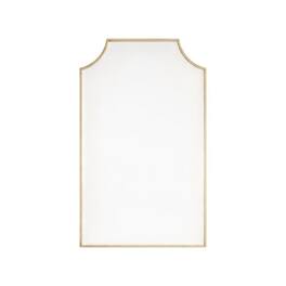 Elegant Kitchen and Bath - Notched Metal Mirror 22x36 inch - Brass