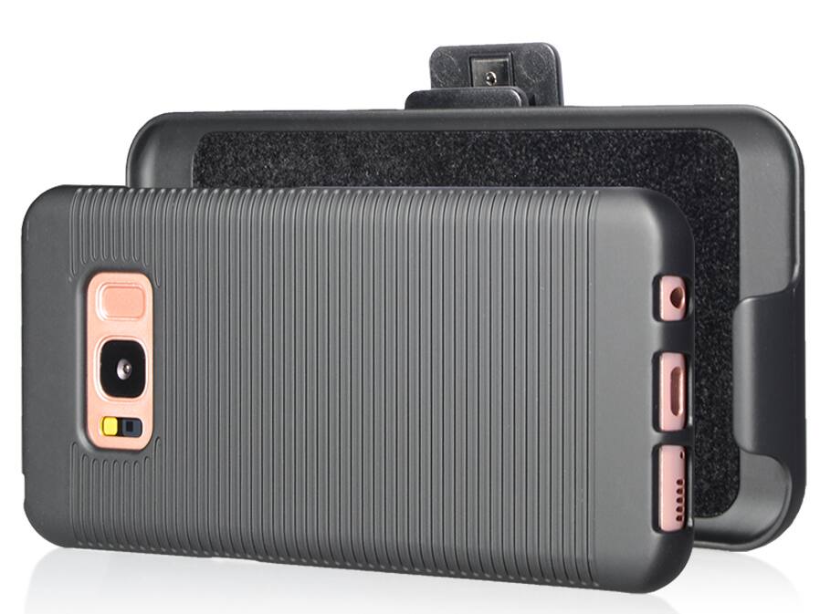 Alt View 8. Nakedcellphone - Case and Belt Clip Holster for Samsung Galaxy S8 Plus - Black.