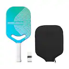 Front. VEVOR - Pickleball Paddle with Aero Throat, T700 Carbon Fiber Surface & Honeycomb Core, Professional Pickleball Paddle - blue-green.