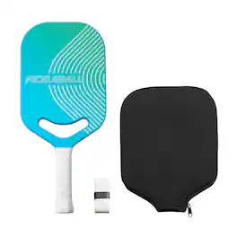 VEVOR - Pickleball Paddle with Aero Throat, T700 Carbon Fiber Surface & Honeycomb Core, Professional Pickleball Paddle - blue-green