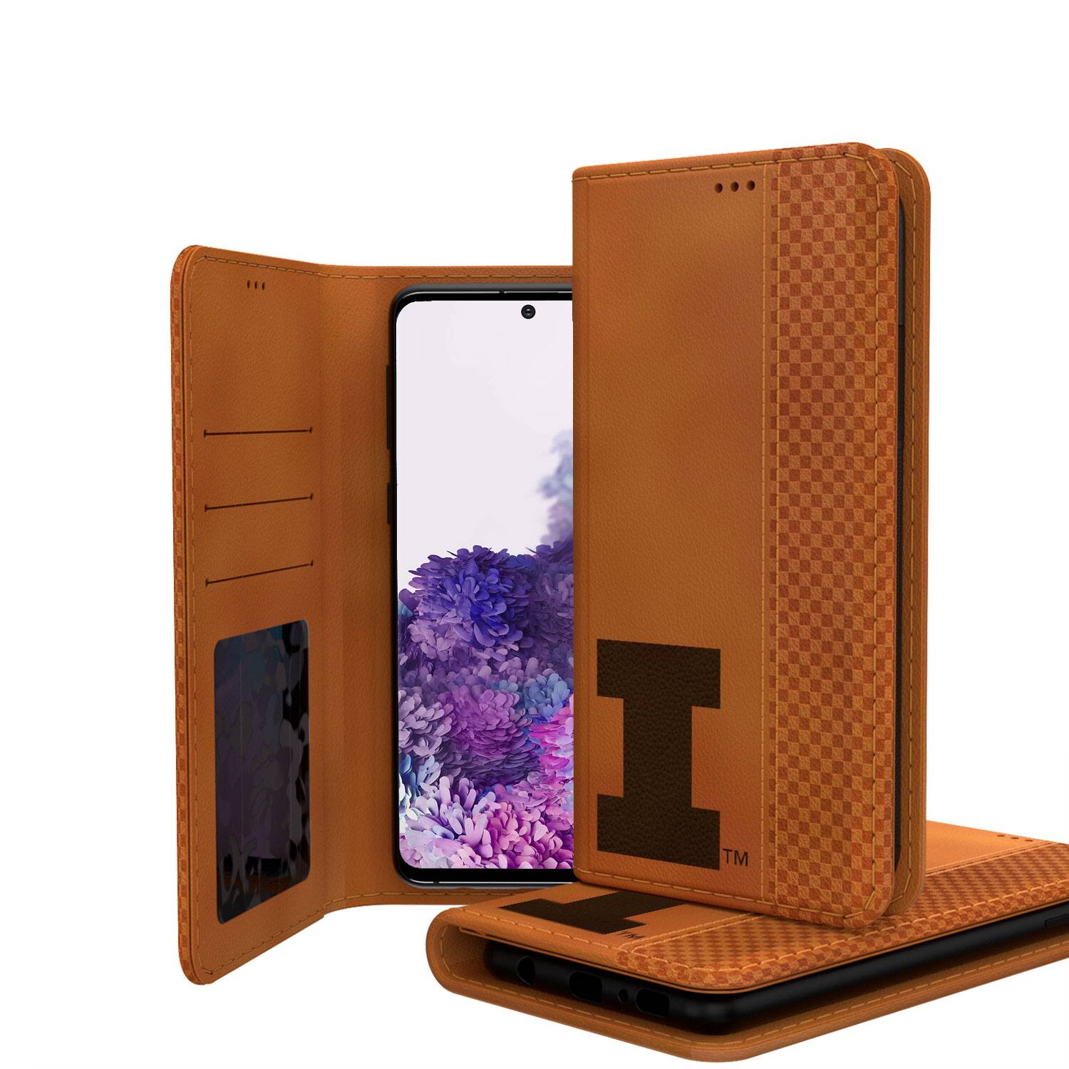 Alt View 3. Keyscaper - Illinois Fighting Illini Galaxy Burn Design Folio Case - S23 - Multicolor.