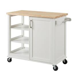 Crosley Furniture - Tristan Open Kitchen Island/Cart - White