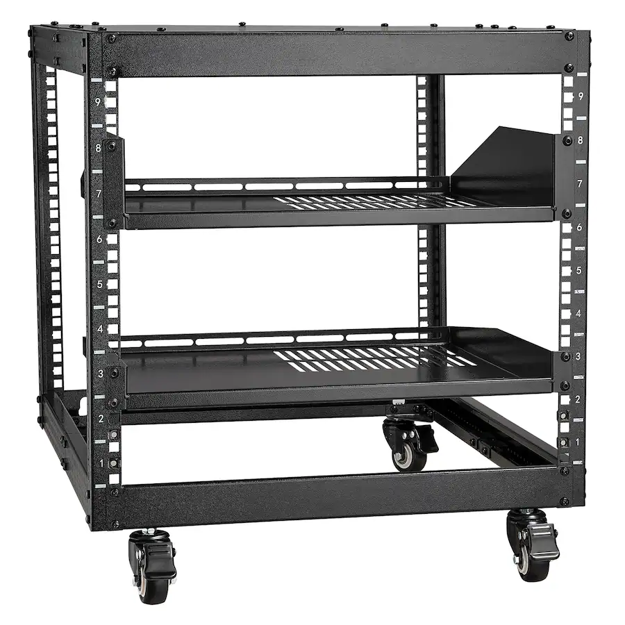 Spt Racks VEVOR 9U Open Frame Server Rack, 23'' 40'' Adjustable Depth, Free ...