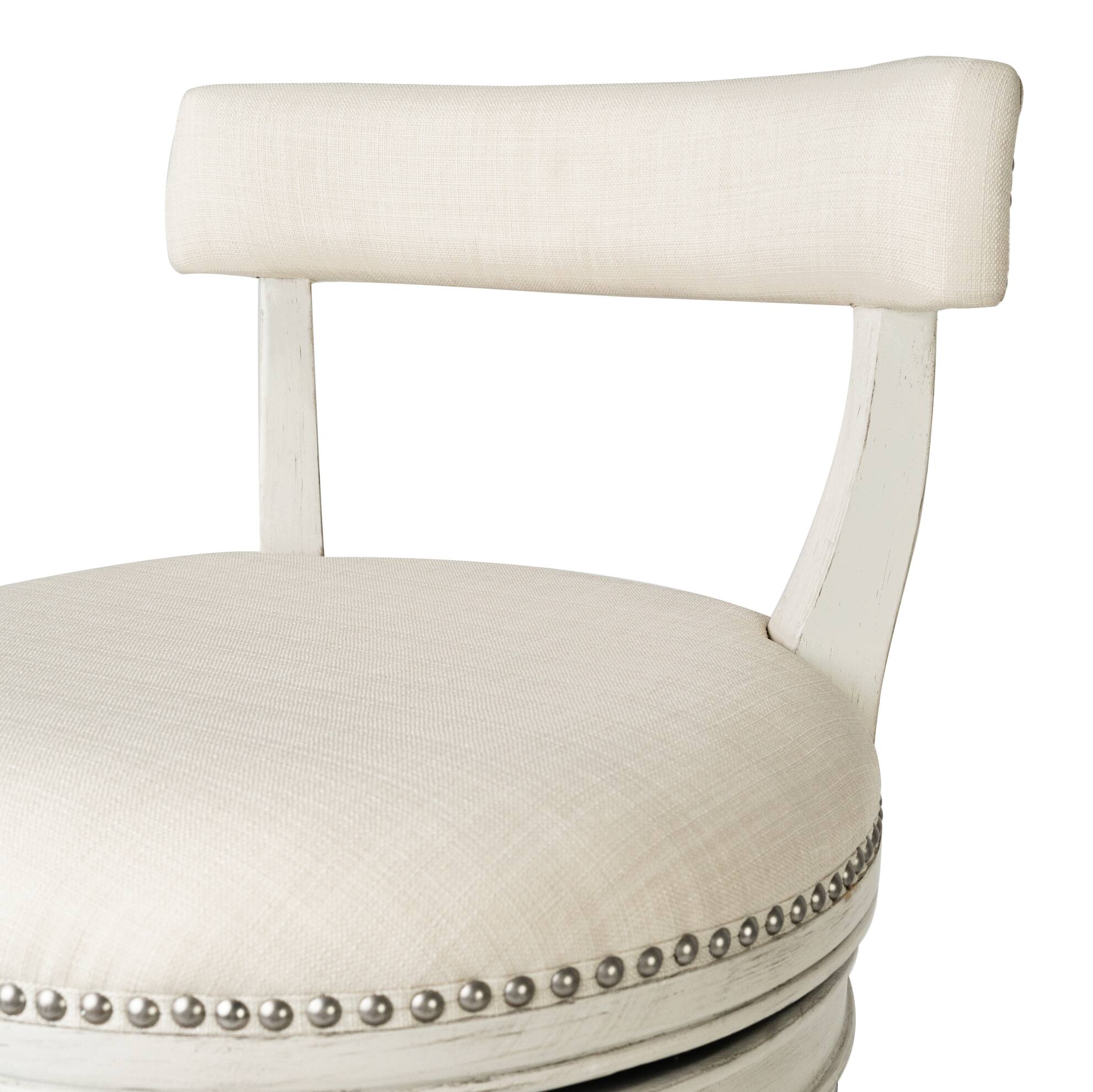 Alt View 8. Maven Lane - 31' Alexander Bar Stool in White Oak Finish with  Fabric Upholstery - White Oak.