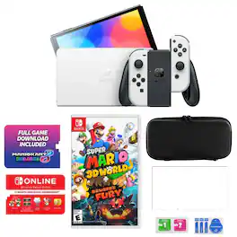 Switch OLED MarioKart 8 Bundle with Accessories & Browser's Fury - Nintendo Switch