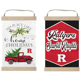 Jardine - Rutgers Scarlet Knights 12" x 20" Reversible Banner Sign - White