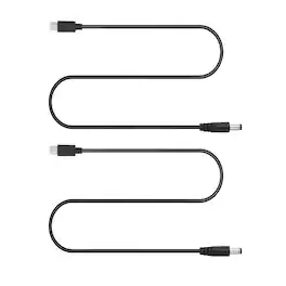 Unique Bargains - 2pcs USB-C to DC PD Adapter, 0.4m/1.3ft, 20V PD Trigger Cable for Routers, Laptop, Speaker - Black