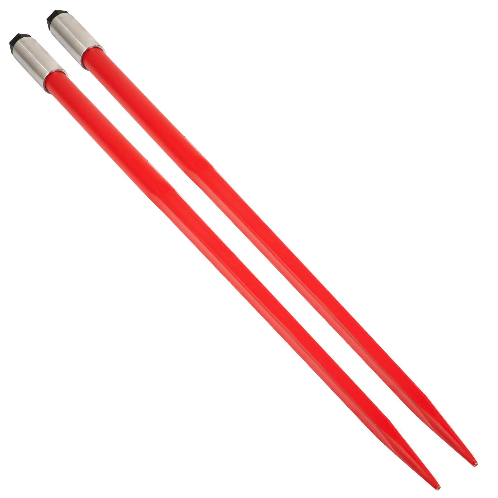 Alt View 5. VEVOR - Pair Hay Spear 49" Bale Spear 3000 lbs Capacity, Bale Spike Quick Attach Square Hay Bale Spears 1 3/4 - Red.