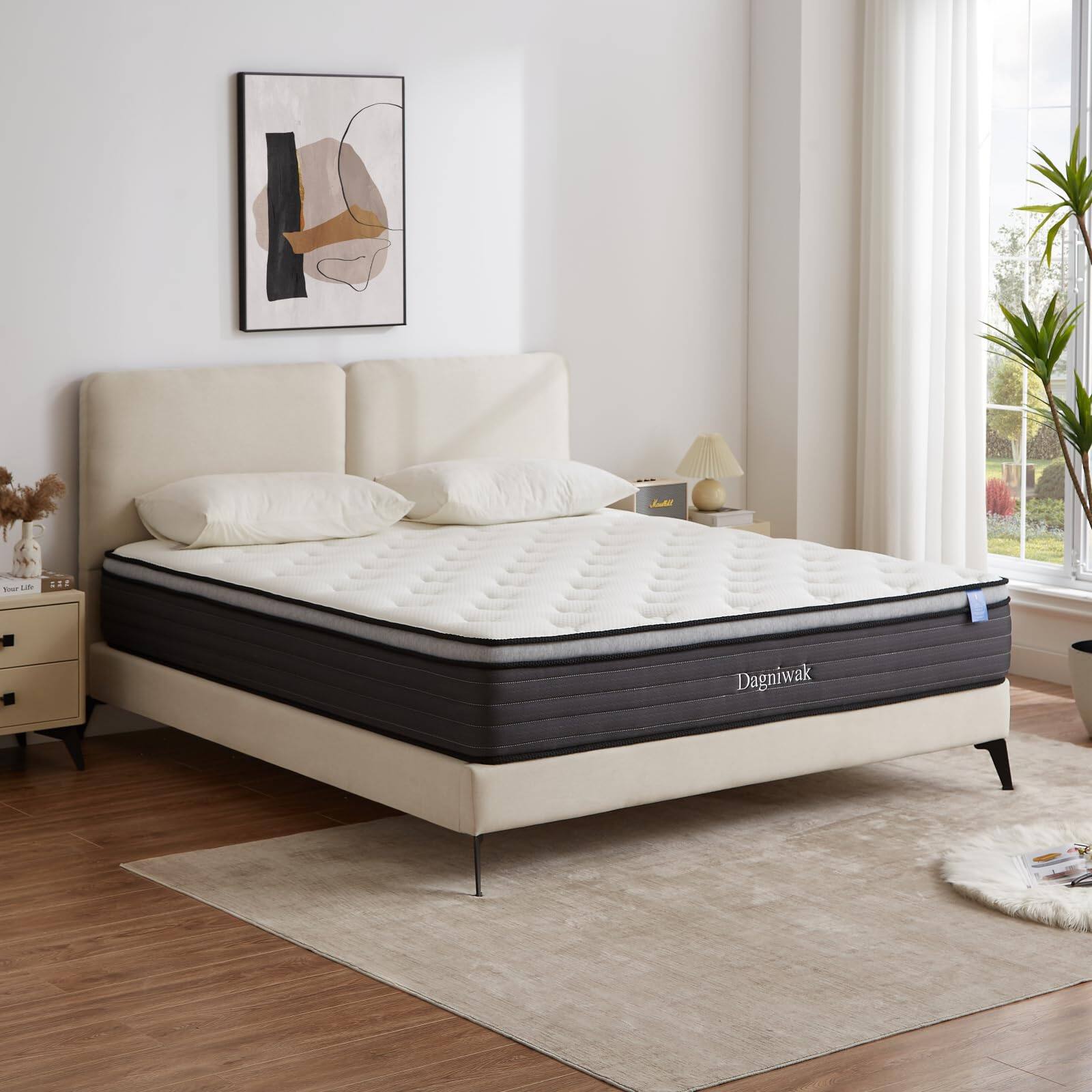 Alt View 3. Meqiodas - Memory Foam Mattress, Comfort Sleep, Medium Firm Feel, Decompression, Skin Friendly, 10/12-inches Thickness Available - 12inch(King).